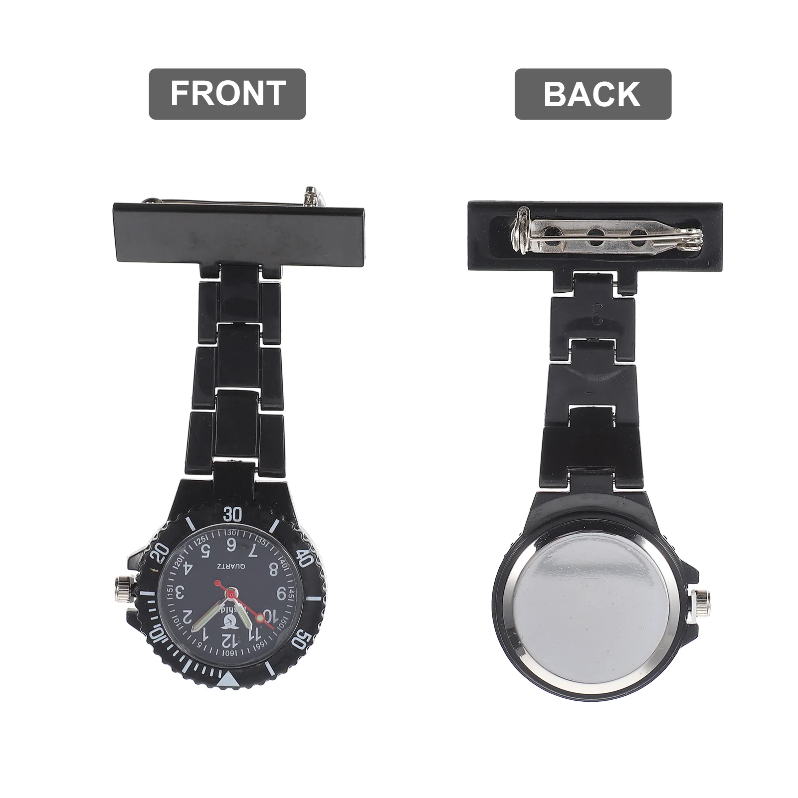 

1Pcs Nurse Watch Silicone Material Pin Type Design Large Dial Fashionable Pocket Watch for Medical Staff Nursing Use