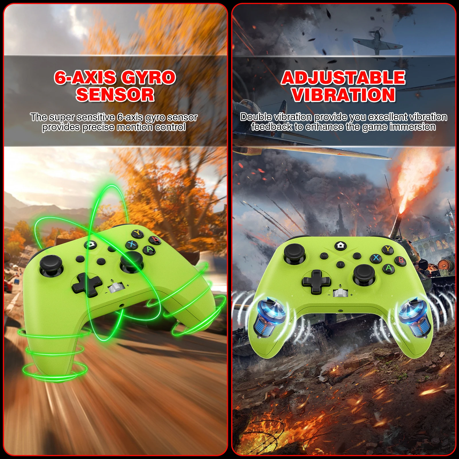 Drahtloses Gamepad für Xbox One Series X/S/PC/IOS/Android/Steam 6-Achsen-Gyro mit Turbo-Funktion, Spielekonsolen, Controller-Joystick