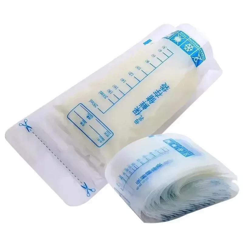 250ML Milk Freezer Bags Mother Milk Baby Food Storage Breast Milk Storage Bag BPA Free Baby Safe Feeding Bags 10/20/30Pcs