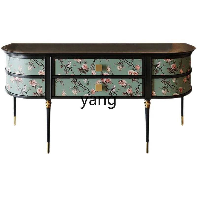 

LH retro entrance cabinet household small apartment living room partition decorative cabinet