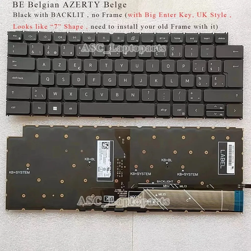 Belgian Brazil Czech GR Hebrew Russian UK US Croatian Keyboard for Dell Latitude 3320 P146G 3330 P158G 3420 P144G 3430 BACKLIT