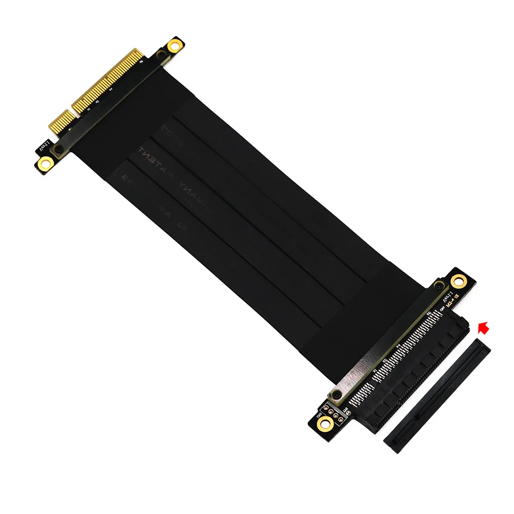 PCI Express Extension Cable Riser PCIE 8X to 8X Slot PCI-E Riser Card PCIE Extender Extension Ribbon Flex Relocate PC Cable 24CM