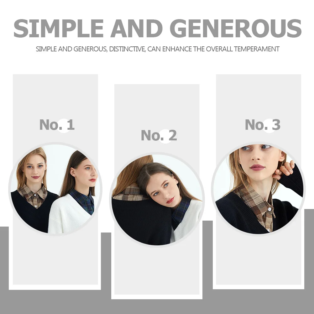 

Fake For Blouse Insert Women Shirt Insert Blouse Sweater False Collar Reusable Lightweight Elegant Collar