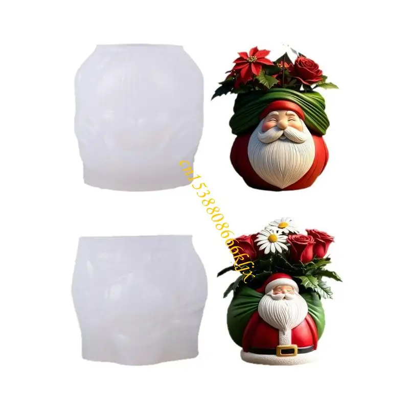 

Прочная силиконовая форма для цветов Санта-Клауса для изготовления украшений для дома для отдыха 066C