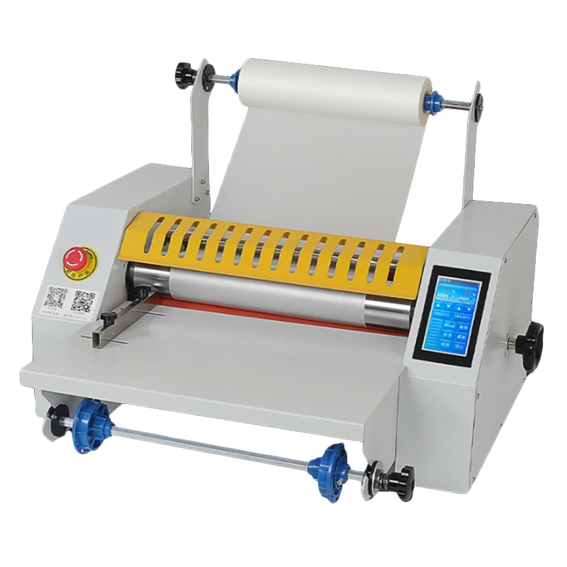 

G450 Cold Hot Laminating Machine Anti-curling Laminator Photo 440mm Film width laminating machine