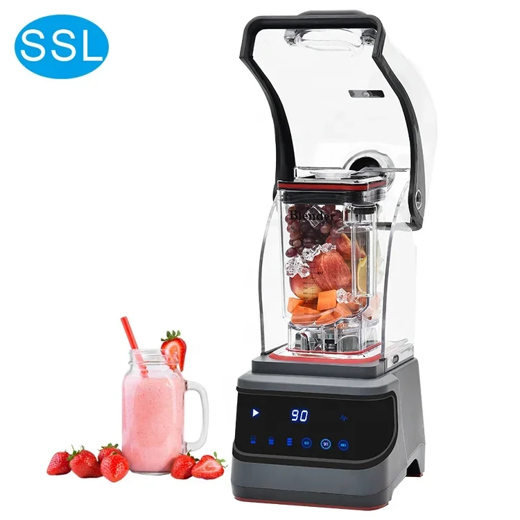 Professional fresh smoothie maker commercial use of blender ice drink heavy duty kitchen sound enclosure Commercial Blender