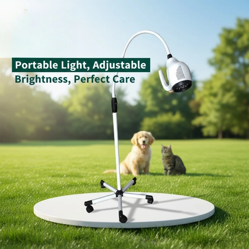 7x3W LED Portable Veterinary Examination Lamp 80000lx Adjustable Brightness Dimmable 5500K 50000h for Pet Clinic