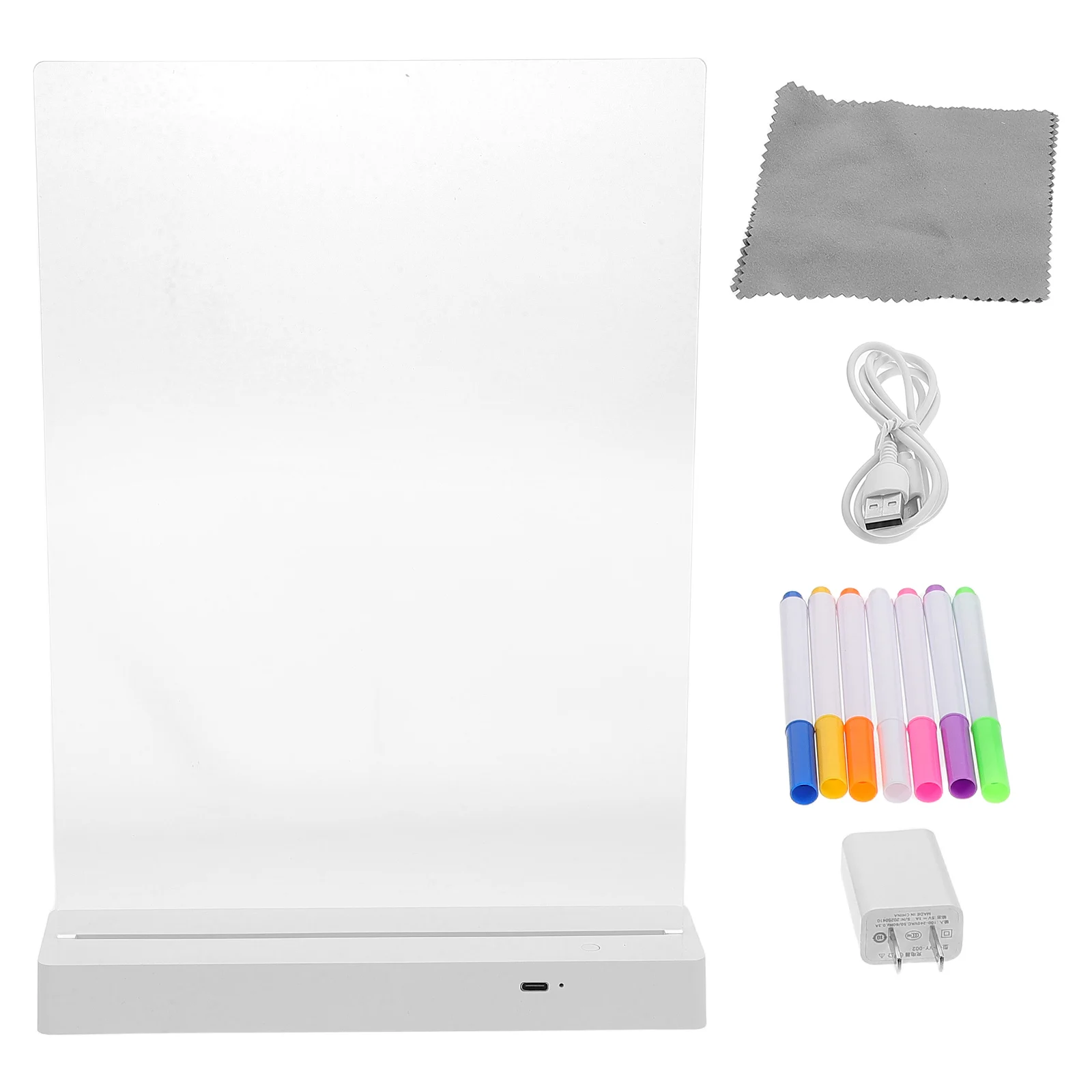 

1 Set Transparent Led Drawing Board Illuminated Acrylic Portable Message Writing Display Price Tag Kids Signage