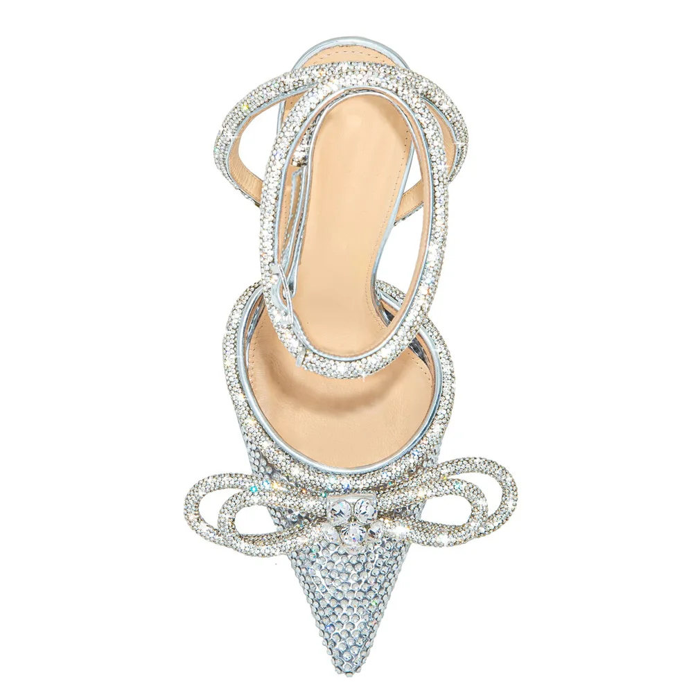 

Women's Pointed Transparent Pearl Rhinestone High Heel Sandals Fashion Stiletto Party Evening Dress Catwalk Shoes Zapatos Mujer