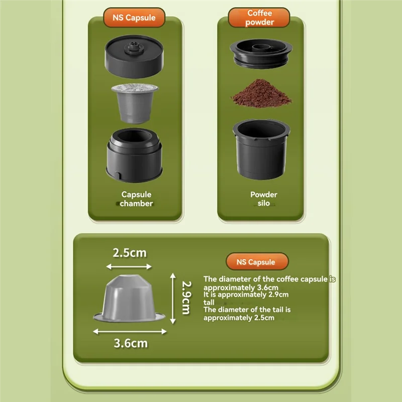

-A95Z Portable Espresso Maker With Heating Function Cordless Rechargeable Handheld Coffee Maker F For Home Car