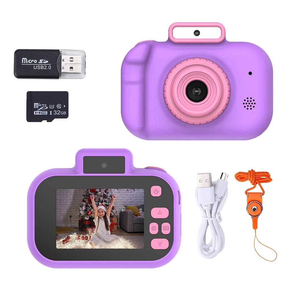 ChildrenCamera High-definition 4000W Front Rear Dual-camera 2 Inch 1080P HD IPS Screen Digital Kids Camera Photography Toy