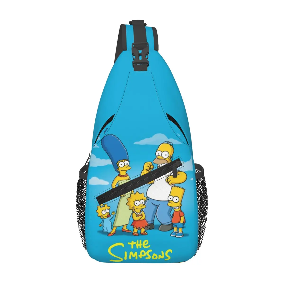 

Custom The Simpsons TV Show Shoulder Crossbody Chest Backpack Traveling Shoulder Chest Bags Sling Bag Cartoon Shoulder Backpack