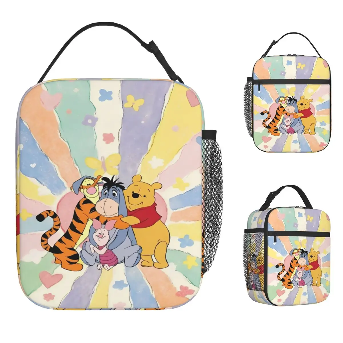 معزول حقيبة حمل الغداء ويني ذا بوه الكرتون ميرش علبة طعام الغداء تصميم فريد من نوعه الحرارية برودة بينتو صندوق للنزهة