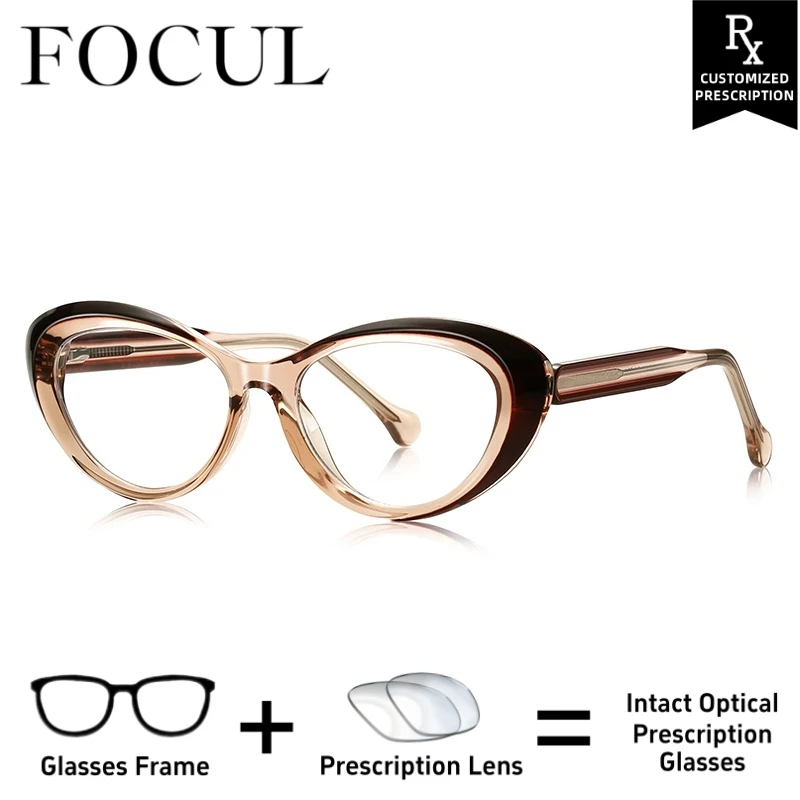 FOCUL Everyday Wear New Design Quality Anti Blue Ray Glasses Photochromic Myopia Eyeglasses Custom Prescription Optical Eyewear