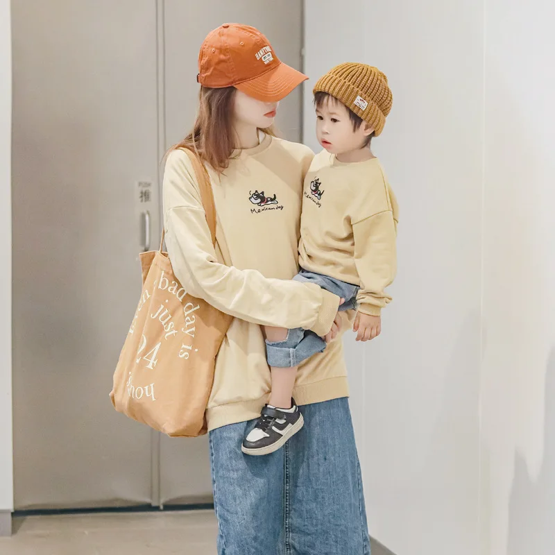 Couple Outfit Matching Sweatshirts For The Whole Family Clothes Dad Mom Daughter Son Equal Autumn Clothing Girl Women t Shirt