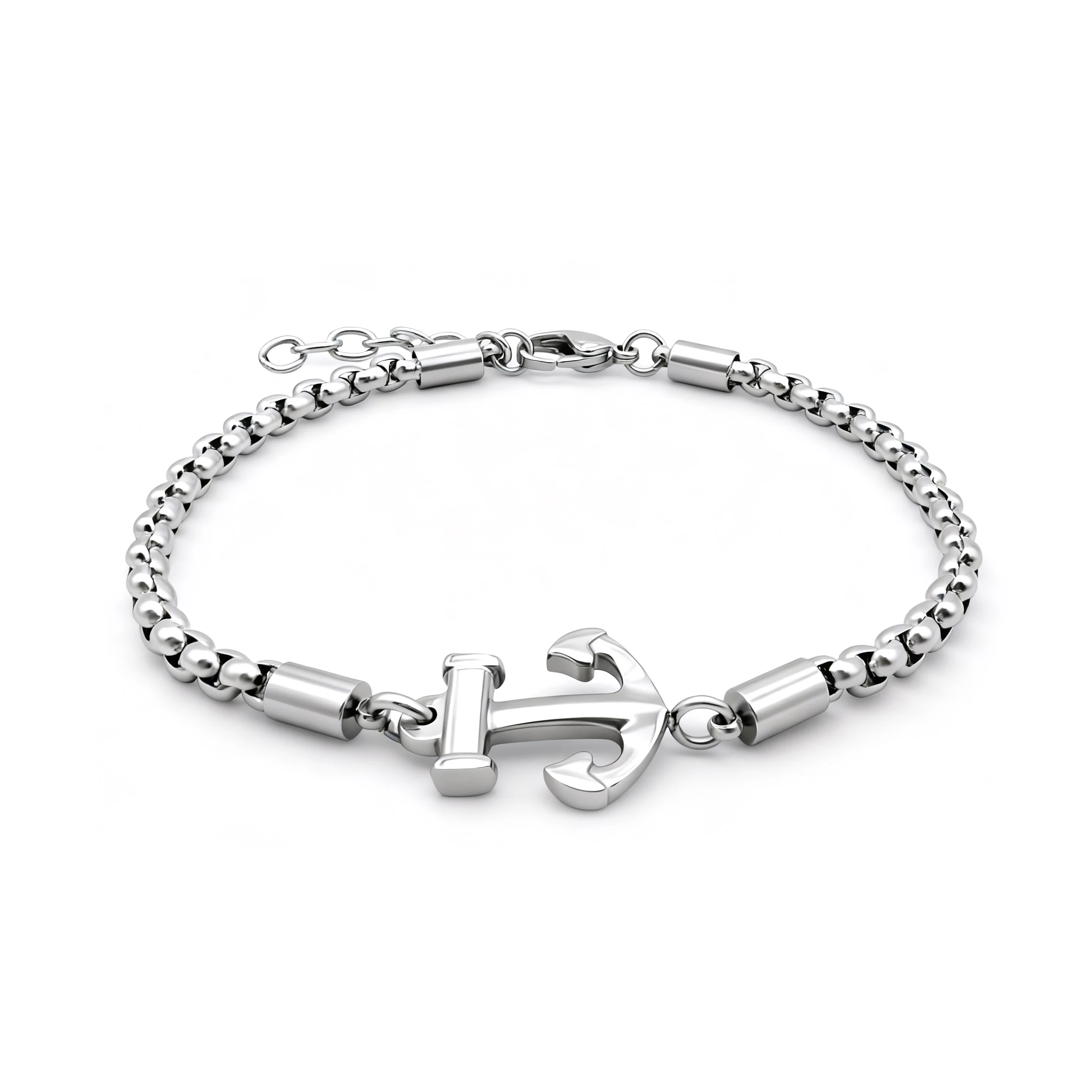 

Браслет Runda мужской из нержавеющей стали, Шарм-цепочка с плетением, регулируемый размер, 22 см