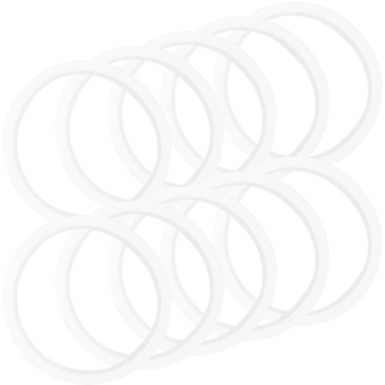 

10pcs Silicone Sealing Rings 60mm White Food Jar Bottle Canister Gasket Storage Lid Reusable Wide Mouth Mason Jars Seal Rings