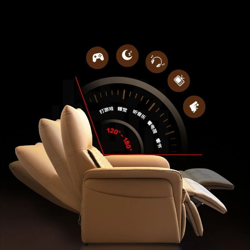 

Leather first layer cowhide electric sofa single space electric cabin multi-functional smart living room sofa seat
