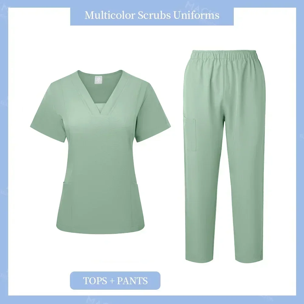 Tandarts Verpleging Werkkleding Medische Uniformen Mannen Vrouwen Schoonheidssalon Kostuum Verpleegkundige Werkkleding Klinische Arts Chirurgische Tops Broek