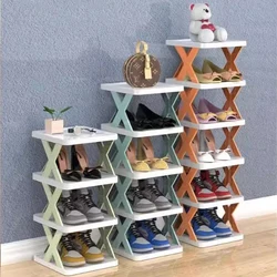 Vertical Shoes Rack Simple Display Shelf Save Shoe Organizer and Storage Family Household Room Storage Cabinet Space Saving