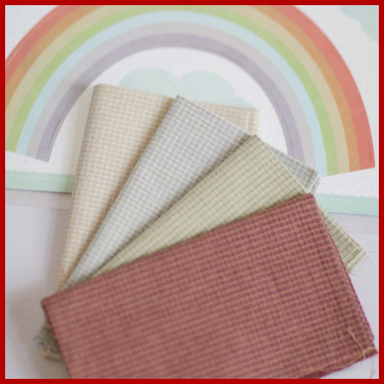 D30 50cmx70cm Quality All Cotton Twill Flannel Cloth Sanding Soft Fabric And Yarn Dyed Plaid Shirt hand-made Cloth DIY 240g/m