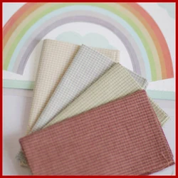 D30 50cmx70cm Quality All Cotton Twill Flannel Cloth Sanding Soft Fabric And Yarn Dyed Plaid Shirt hand-made Cloth DIY 240g/m