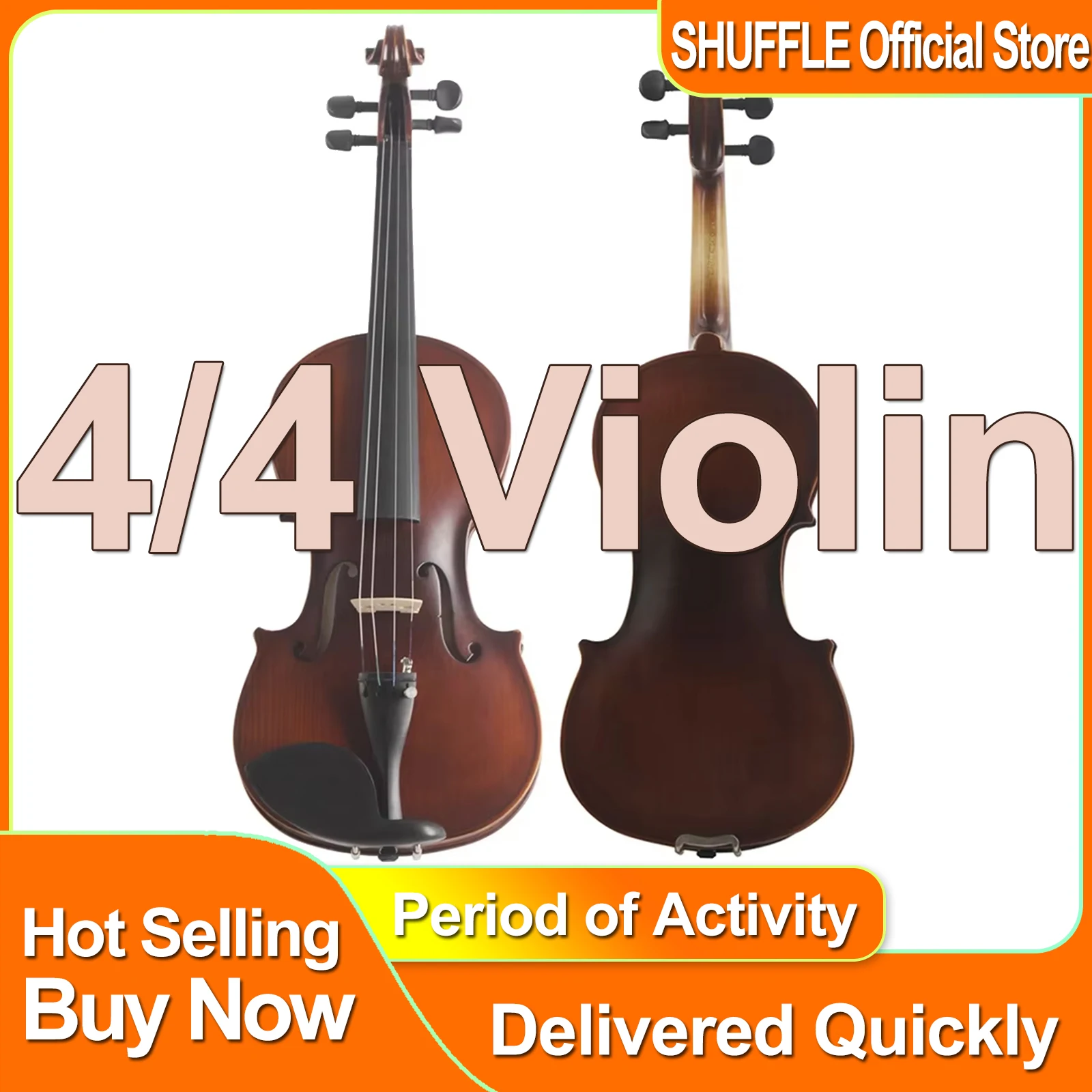 

Акустическая скрипка Astonvilla AV-506 4/4 из цельного дерева с чехлом, смычком, струнами, подставкой для плеча, тюнером, тканью и аксессуарами для скрипки