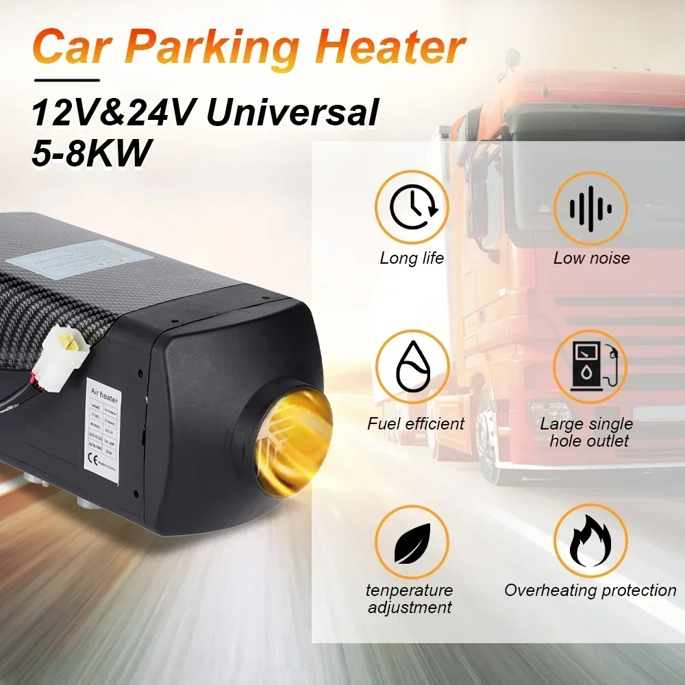 5000W 12V Diesel Heater Car Dry webasto Parking Low Noise Fuel-operated Bus Without Turning on The Engine seat Pre heating