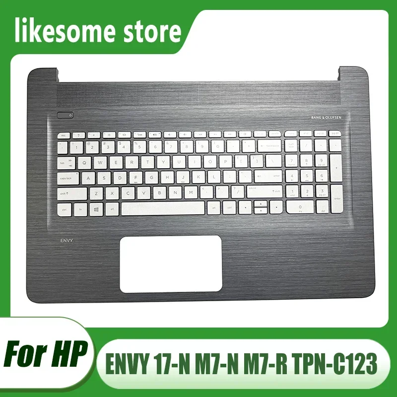 New US Keyboard For HP ENVY 17-N M7-N M7-R TPN-C123 Laptops Top Case Palmrest Upper Cover Replace Keyboard Backlit 813678-001