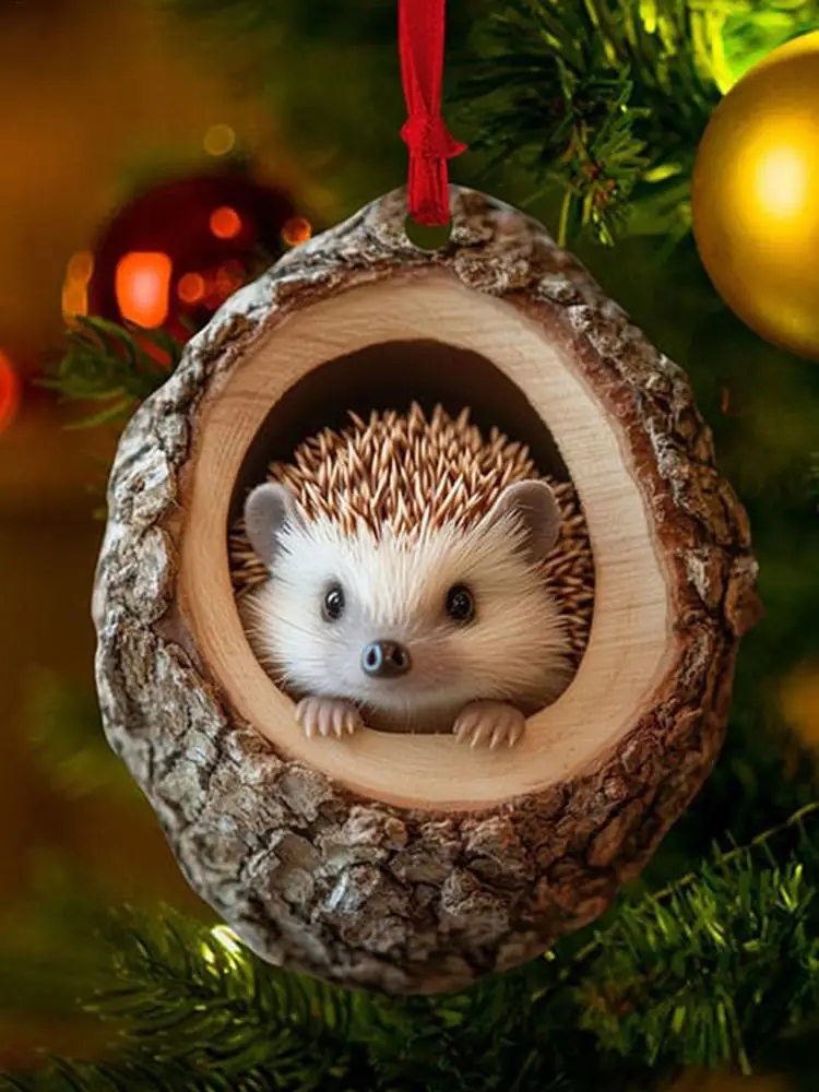 Weihnachts-Acryl-Tierornamente, 2025, Weihnachtsbaum-Anhänger, saisonale Dekoration für Baum, zum Aufhängen, Weihnachten, Navidad, Partyzubehör