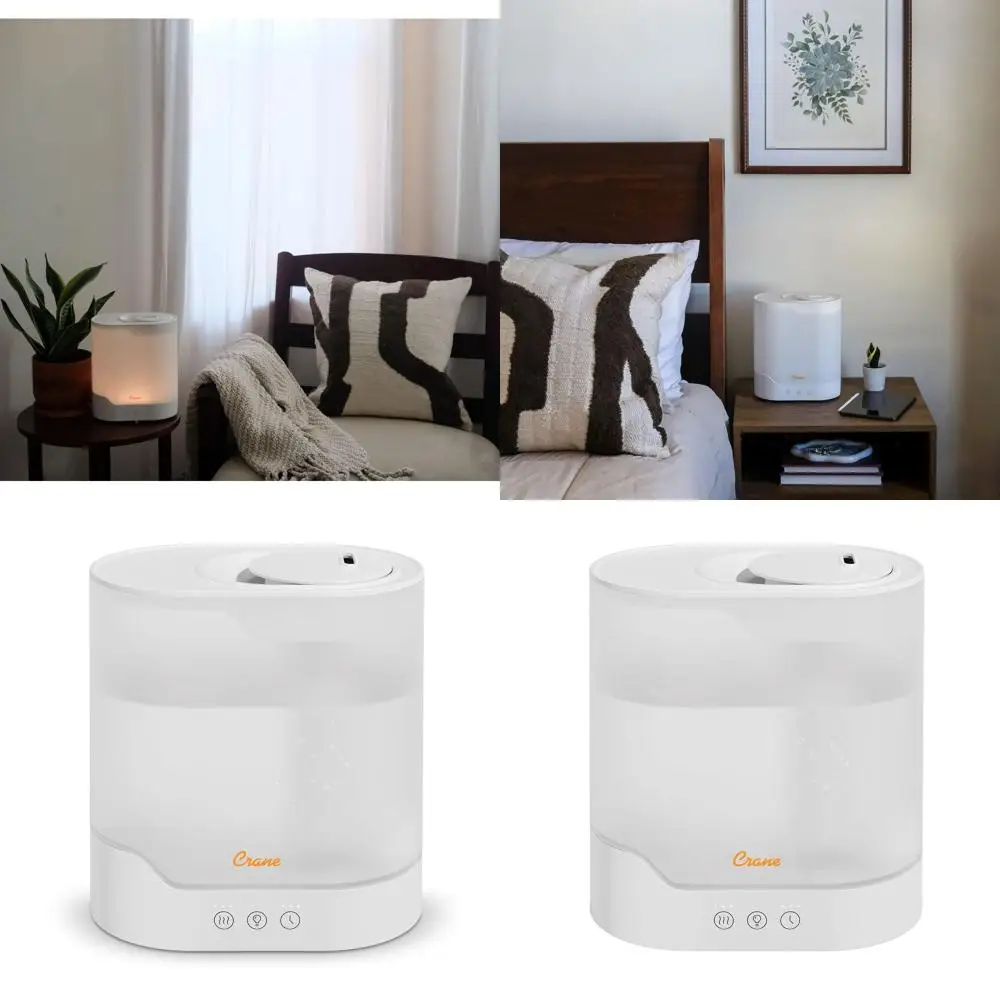 

Увлажнитель воздуха с функцией ароматизации и ночником с изменяющей цвет подсветкой, 0,7 галлона, для спален, офисов, детских комнат