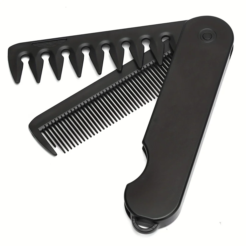 

Multi-Functional Anti-Static Folding Hair Comb Portable ABS Handle Men Styling Tool Home Salon Travel Use