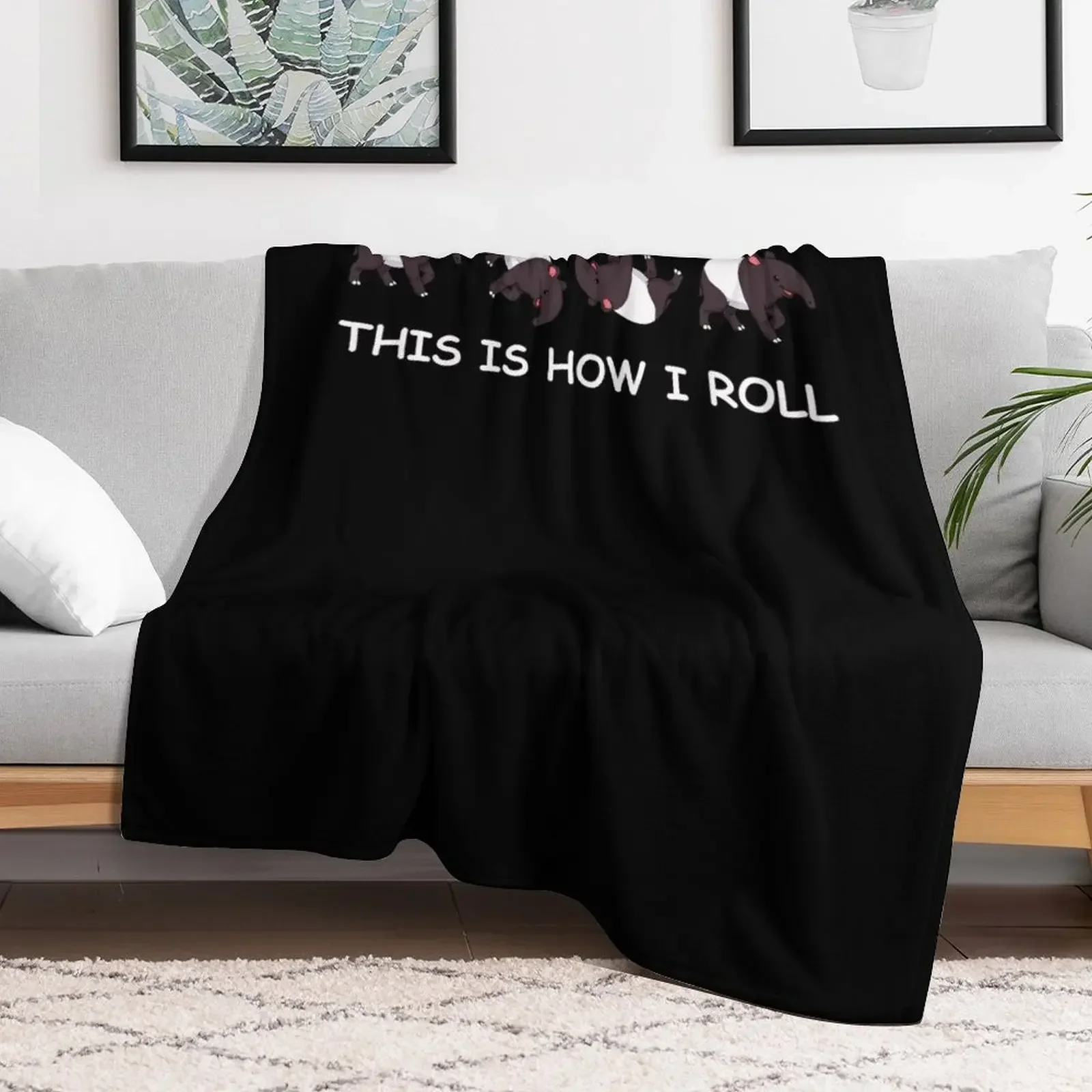 This Is How I Roll Funny Tapir Shirt Women Men Tapir Throw Blanket Bed Fashionable Blankets For Baby Beautifuls Blankets