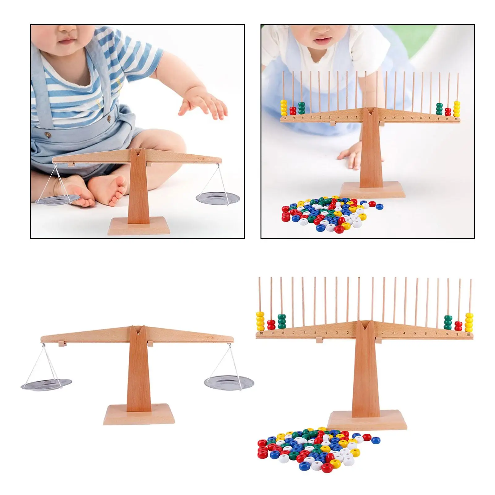 Kids Balance Scale Mathematics Manipulative Develops Motor Skills Math Games Educational Toy for Preschool New Year Gift Kids