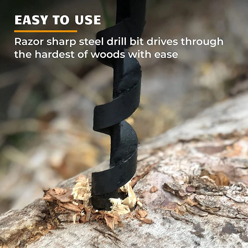 Auger Drill Bits Outdoor Survival Punch Tool Camping Bushcraft Manual Hole Maker Wrench Wood Drill Core Woodworking
