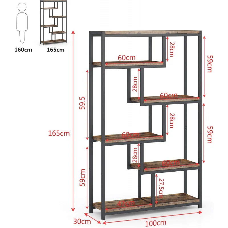 custom.Light Luxury Modern Style Bookcase Wood Book Shelves Wood and Metal Bookshelf Simple Steel Stainless Frame