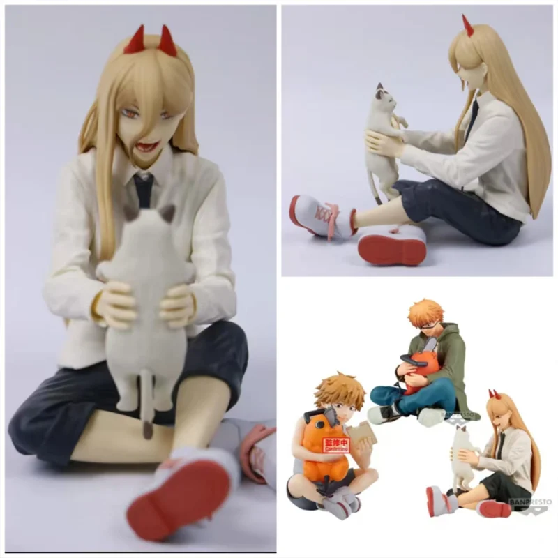 

Подлинная Bandai Chainsaw Man Break Time Collection Denji Pochita Power ПВХ оригинальная аниме-фигурка модель коллекционная фигурка игрушки