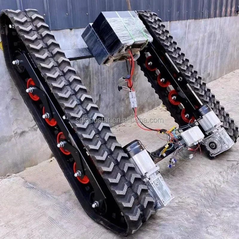 double electric engine Rubber crawler track chassis