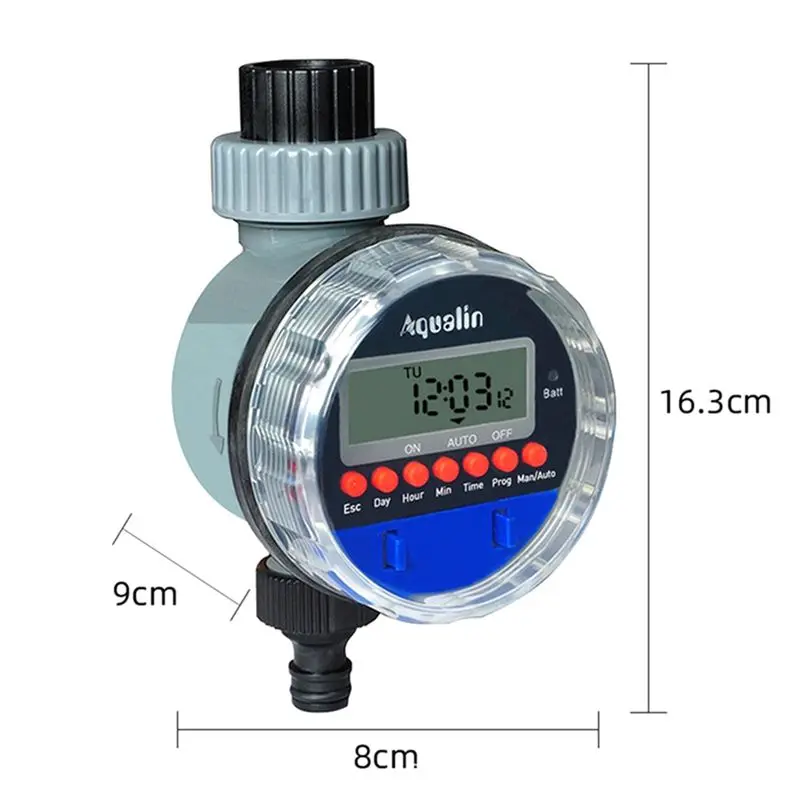 LCD Display Garden Watering Timer 8 Programs Electronic Ball Valve Water Timer Irrigation System for Garden Watering-DTB1