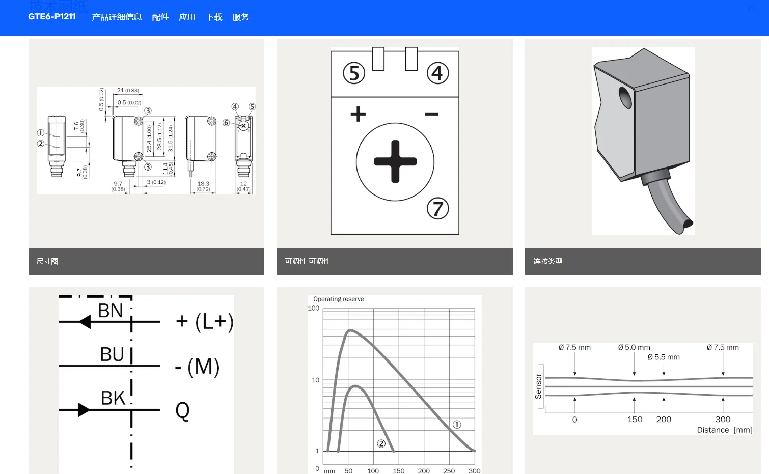 مستشعر كهروضوئي منتشر أصلي مريض Gte6-P1211 رقم الطلب 1050712 مستشعر القرب الكهروضوئي العلامة التجارية الجديدة
