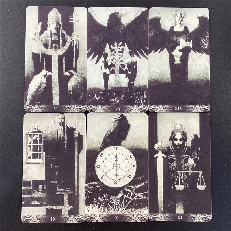 قتل الغربان التارو سطح السفينة الترفيه لعبة الطاولة حفلة عالية الجودة توقعات بطاقات أوراكل مع كتاب دليل