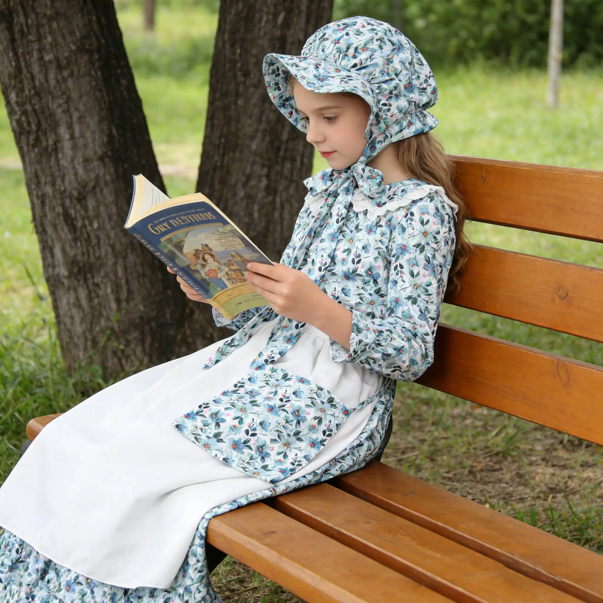2026 Rural style dress summer Pioneer Dresses for Girls Laura Ingalls Wilder Costume Colonial Girls Costume