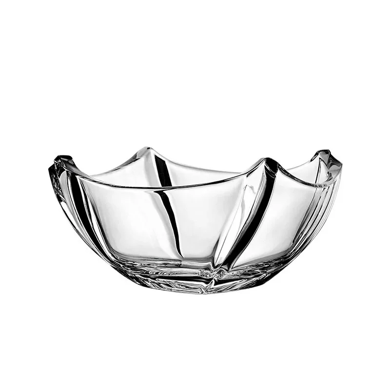 Czech, imported creative modern European-style living room coffee table crystal glass large fruit plate, fruit plate