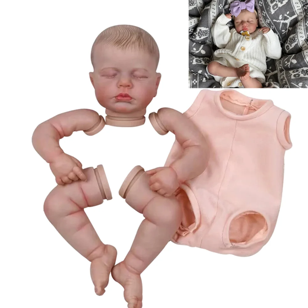 

19inch Already Painted Reborn Kits Loulou Lifelike 3D Painting with Many Details Veins DIY Reborn Doll Parts with Extra Body