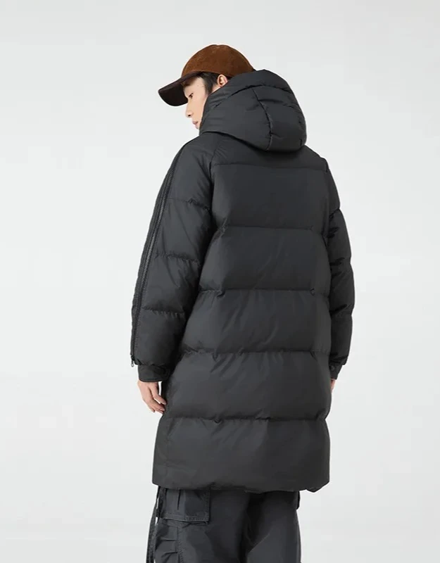 

50% Duck Down Fill Winter Coats for Men and Women New Thermal Insulated Mid-Length Couple's Down Jacket