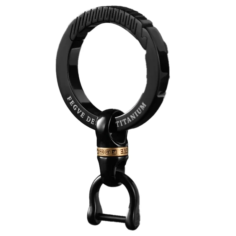 Titanium 360° Rotatable Keychain Keychains 35MM Key Ring Multicolor Titanium Keyring Accessories EDC Outdoor Tool