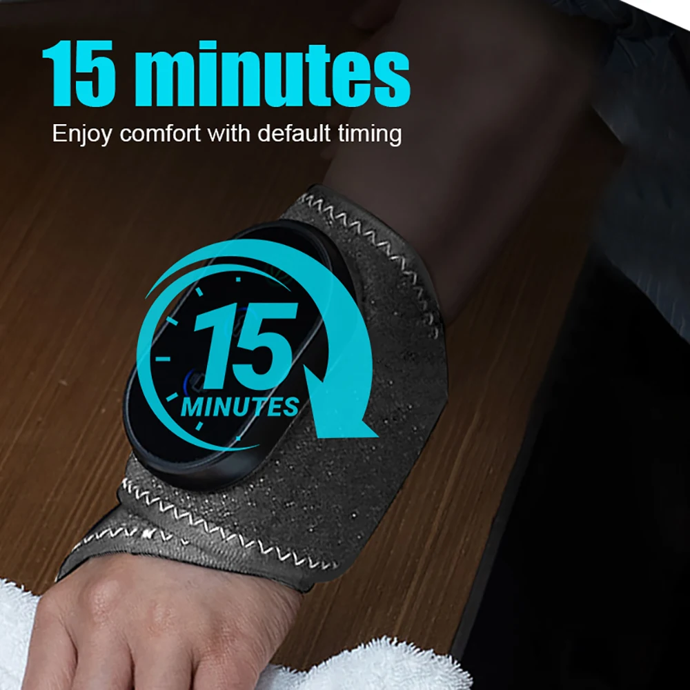 Cordless Wrist Heating Pad, Wrist Massager for Carpal Tunnel, Multi Frequency Vibration Massage, Heated Wrist Wrap Brace, with 2000mAh Rechargeable, Gray - view 6