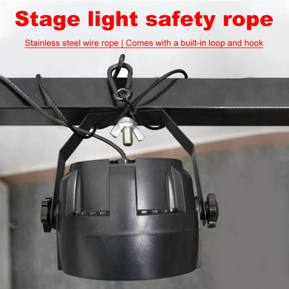 10pcs/lot High Quality Steel Lock Wire Safe Rope Lock 70cm Stage Light Safety Rope Cable/Safe Wire for Stage Light Security
