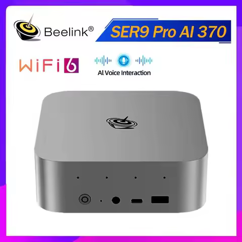 Beelink SER9 Powerful AI Mini PC DDR5 AMD Ryzen AI 9 HX370 Gaming PC Max 64GB 2TB NVME PCIe4.0 SSD Desktop Computer