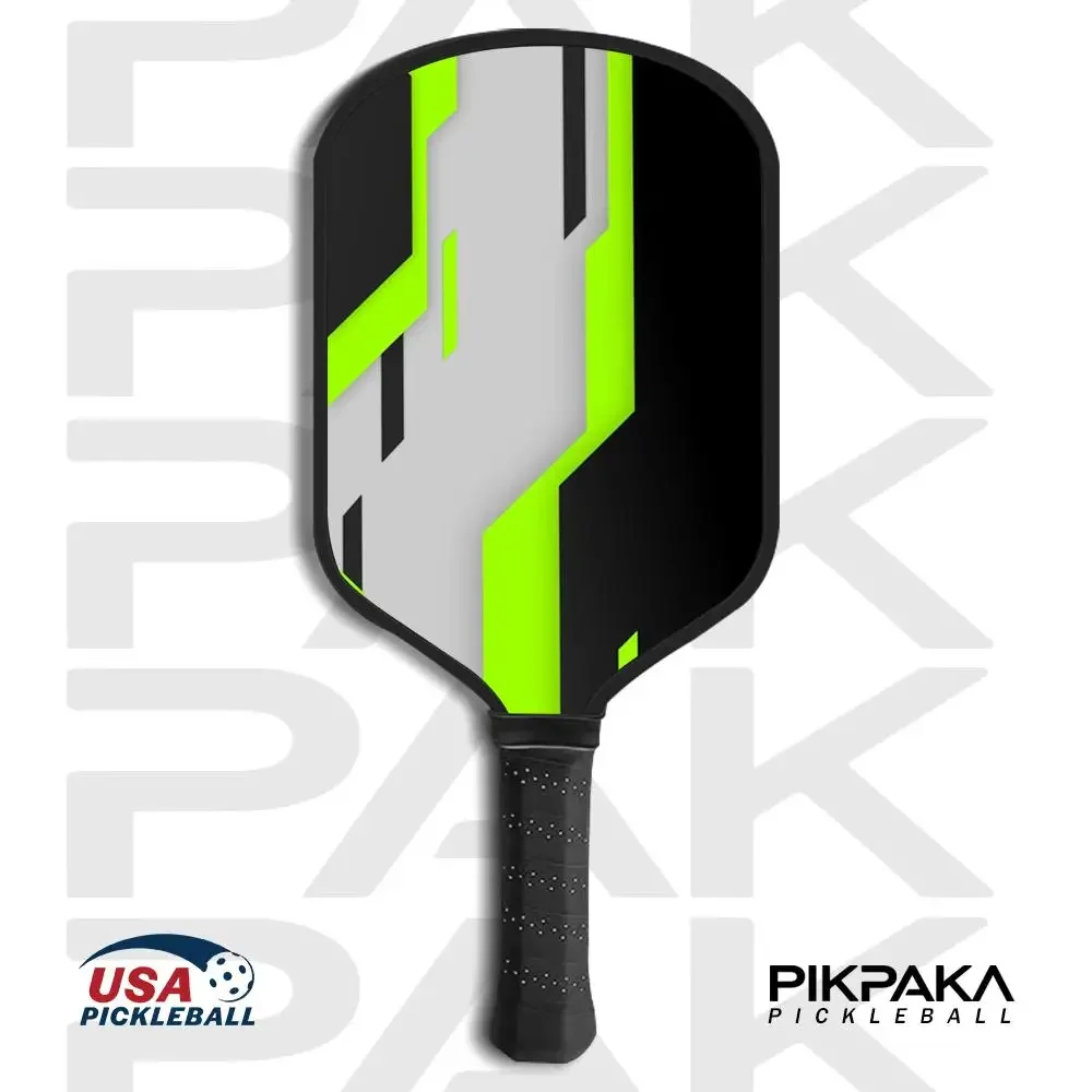 

Лопатка для пиклбола, одобренная USAPA T700, цельный корпус из углеродного волокна, тремоформованный, сотовым сердечником 16 мм, мощность и шпилька, разноцветная геометрия